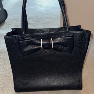 Kate Spade Black Tote with Bow Accent